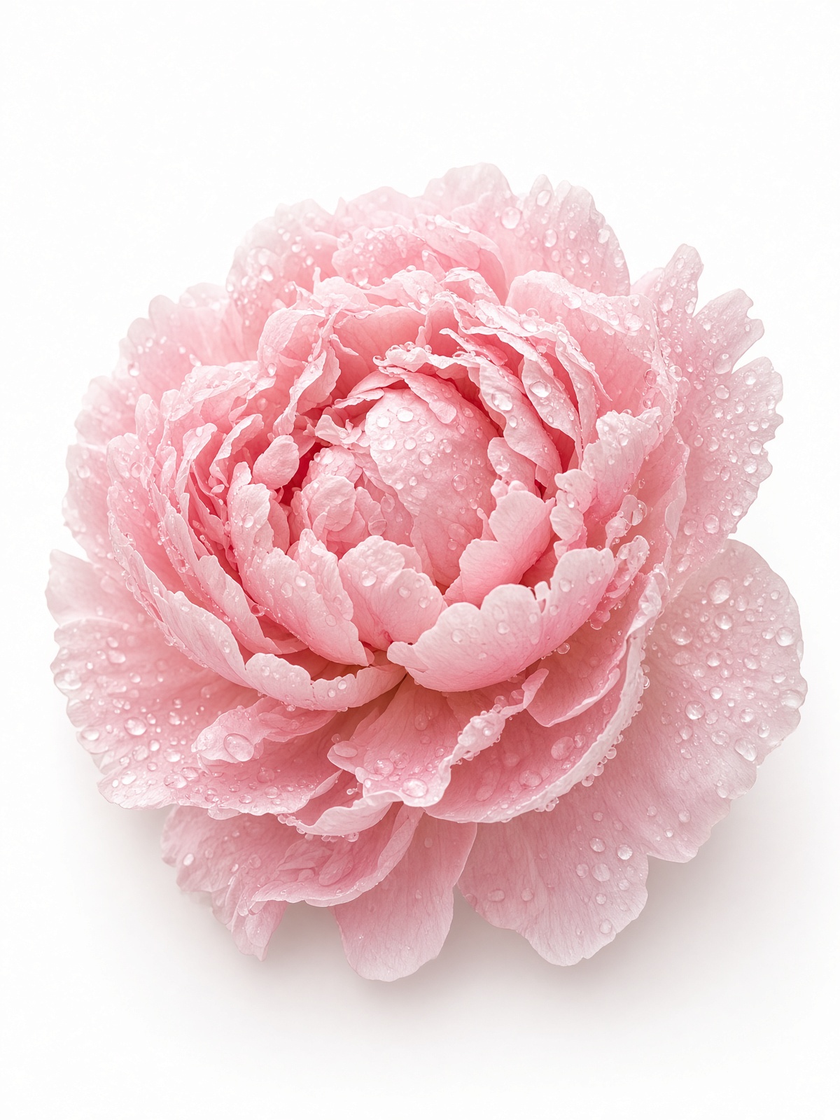 A blush peony in close-up